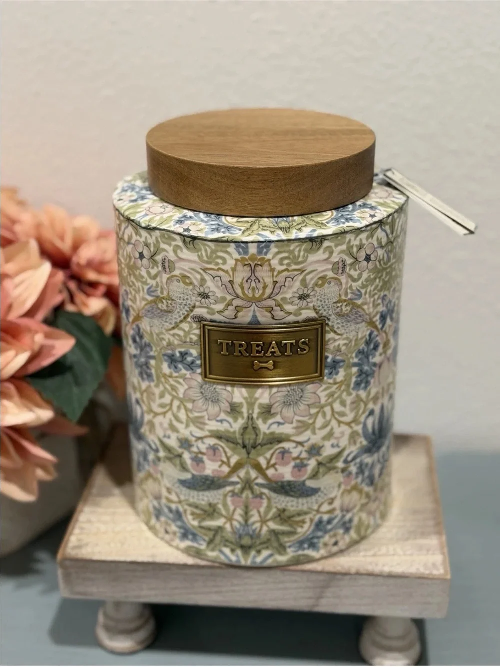 William Morris Strawberry Thief Pets Treat Jar